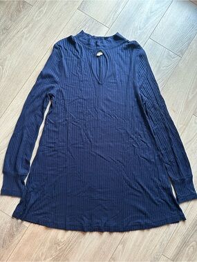 Free People Copa Banana Ribbed Keyhole Tunic